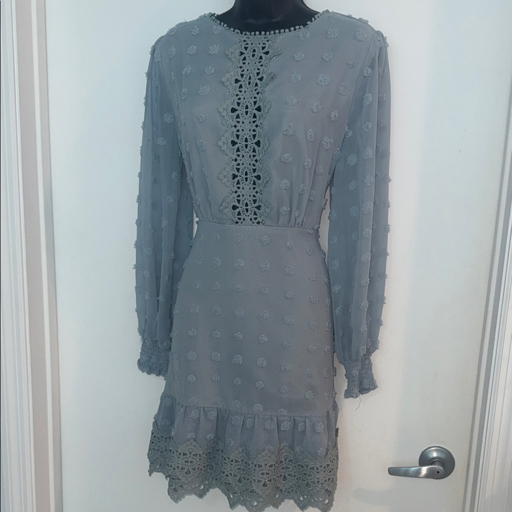 Baby Blue Lace Dress